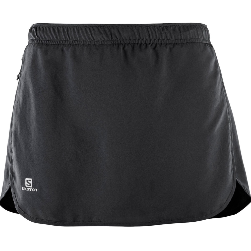 Salomon Agile Skort Womens Size XS Black Activewear Skirt Athletic Running